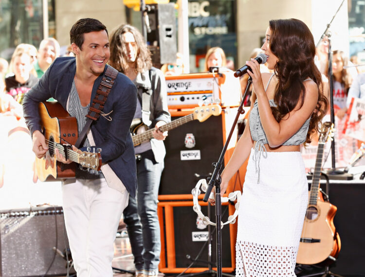 Alex Kinsey (L) and Sierra Deaton of Alex & Sierra perform on NBC's "Today" at the NBC's TODAY Show
