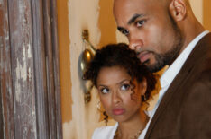 Gugu Mbatha-Raw as Samantha Bloom and Boris Kodjoe as Steve Bloom in 'Undercovers'
