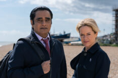 Sunny Khan (Sanjeev Bhaskar), Jess James (Sinéad Keenan) in 'Unforgotten' Season 6