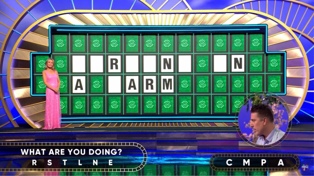 Wheel of Fortune contestant Mike Gaethke solving the Bonus Puzzle on April 23, 2025