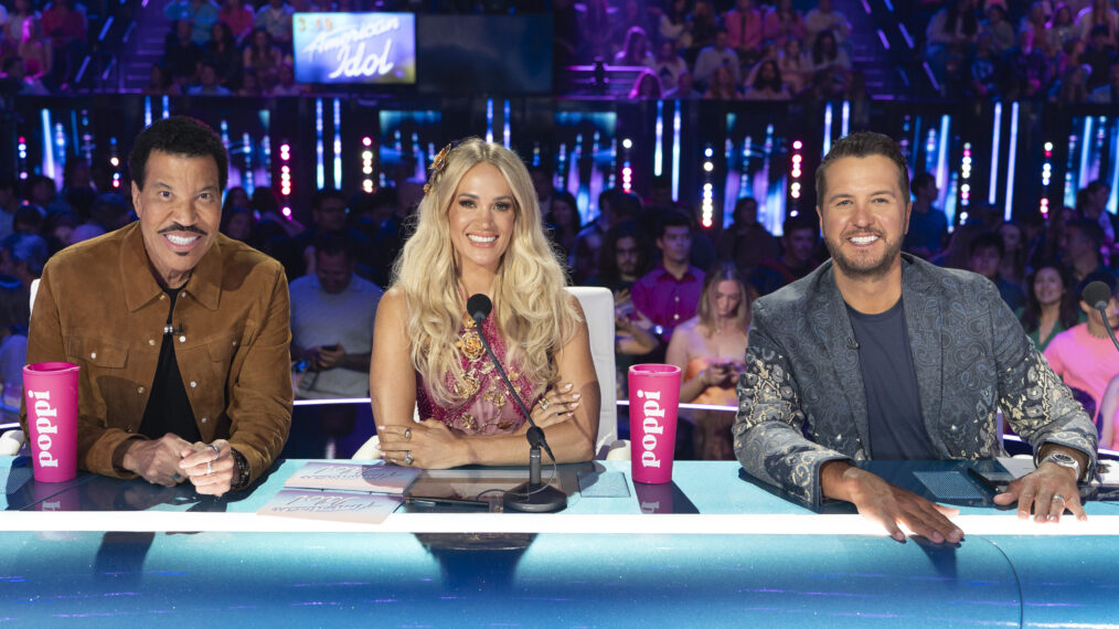 Lionel Richie, Carrie Underwood and Luke Bryan on American Idol