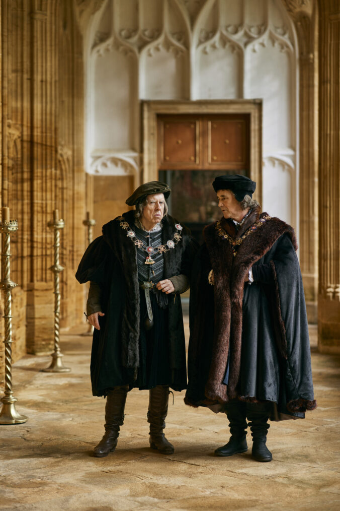Timothy Spall (Duke of Norfolk), Mark Rylance (Thomas Cromwell) in 'Wolf Hall: The Mirror and the Light' Episode 4 - 'Jenneke'