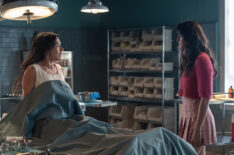 Simone Kessell and Courtney Eaton as adult and teen Lottie in 'Yellowjackets' Season 3 finale, 'Full Circle'