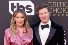Kiele Sanchez and Zach Gilford attend the 27th Annual Critics Choice Awards at Fairmont Century Plaza on March 13, 2022 in Los Angeles, California.
