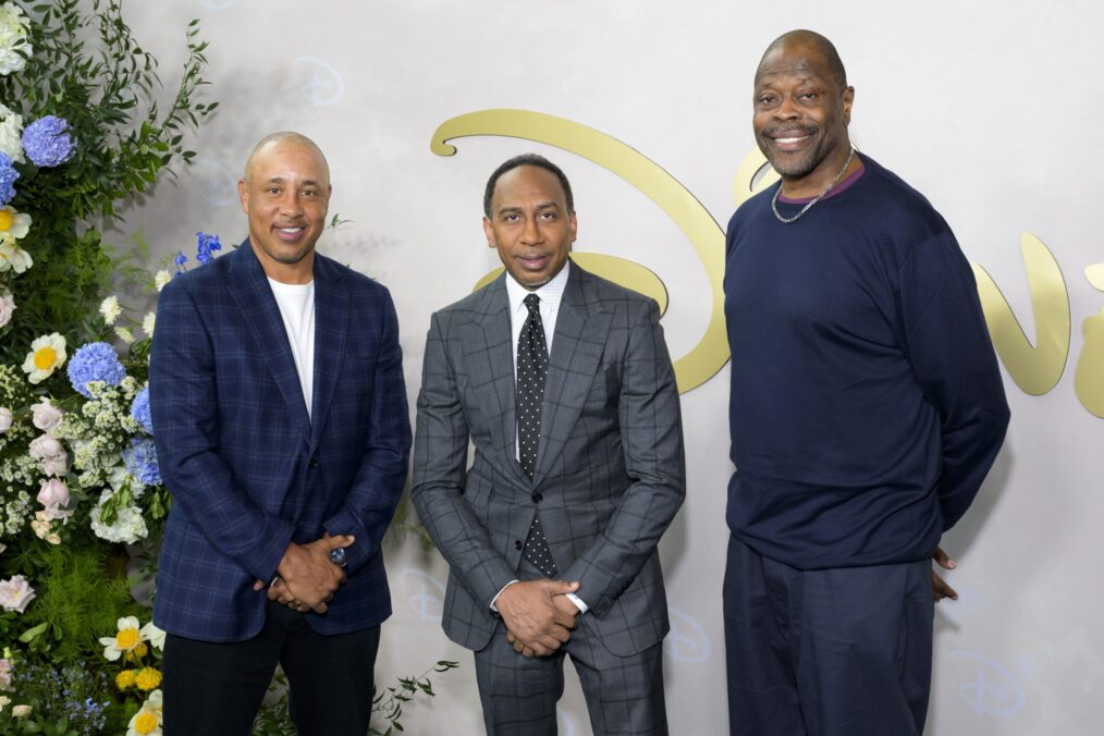 CORPORATE - The Disney Advertising Upfront is a showcase event that brings together all the content corners of The Walt Disney Company on one stage. On Tuesday, May 13, 2025 at North Javits in New York City, an incredible roster of all-star talent will tout their connections to storytelling, Disney, and each other while showcasing their latest projects for the upcoming year. (Disney/Pawel Kaminski) JOHN STARKS, STEPHEN A. SMITH, PATRICK EWING