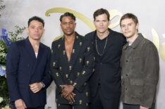 Anthony Ramos, Jeremy Pope, Ashton Kutcher, and Evan Peters at the 2025 Disney upfronts