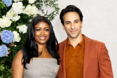 Javicia Leslie and Deniz Akdeniz at the 2025 Disney upfronts