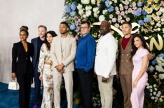 Mekia Cox, Shawn Ashmore, Alyssa Diaz, Deric Augustine, Nathan Fillion, Richard T. Jones, Eric Winter, and Jenna Dewan of The Rookie at the 2025 Disney upfronts