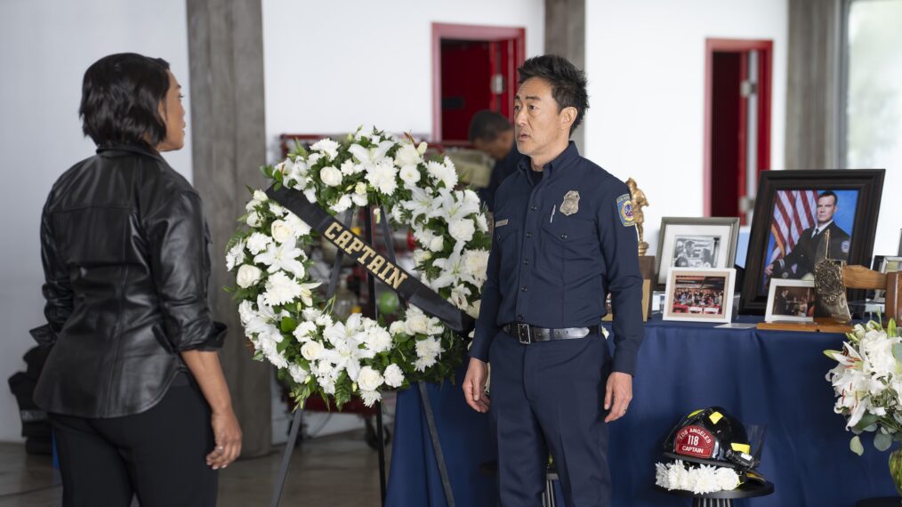 Angela Bassett as Athena and Kenneth Choi as Chimney — '9-1-1' Season 8 Episode 16 