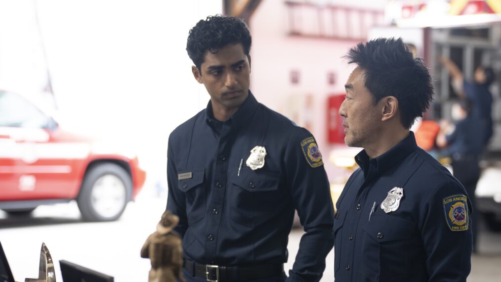 Anirudh Pisharody as Ravi, Kenneth Choi as Chimney — '9-1-1' Season 8 Episode 16 