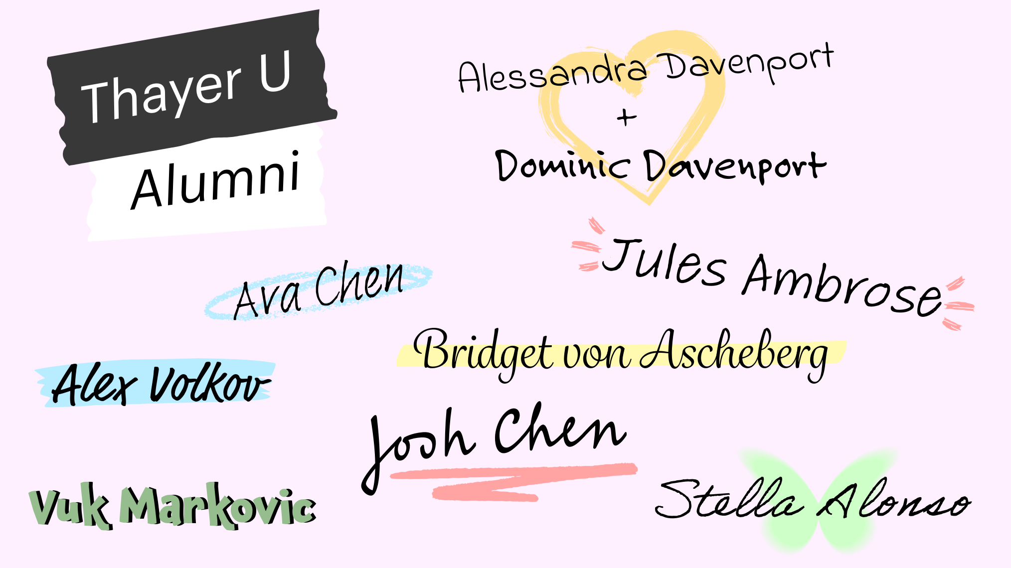 Ana Huang Character's Who Went to Thayer University
