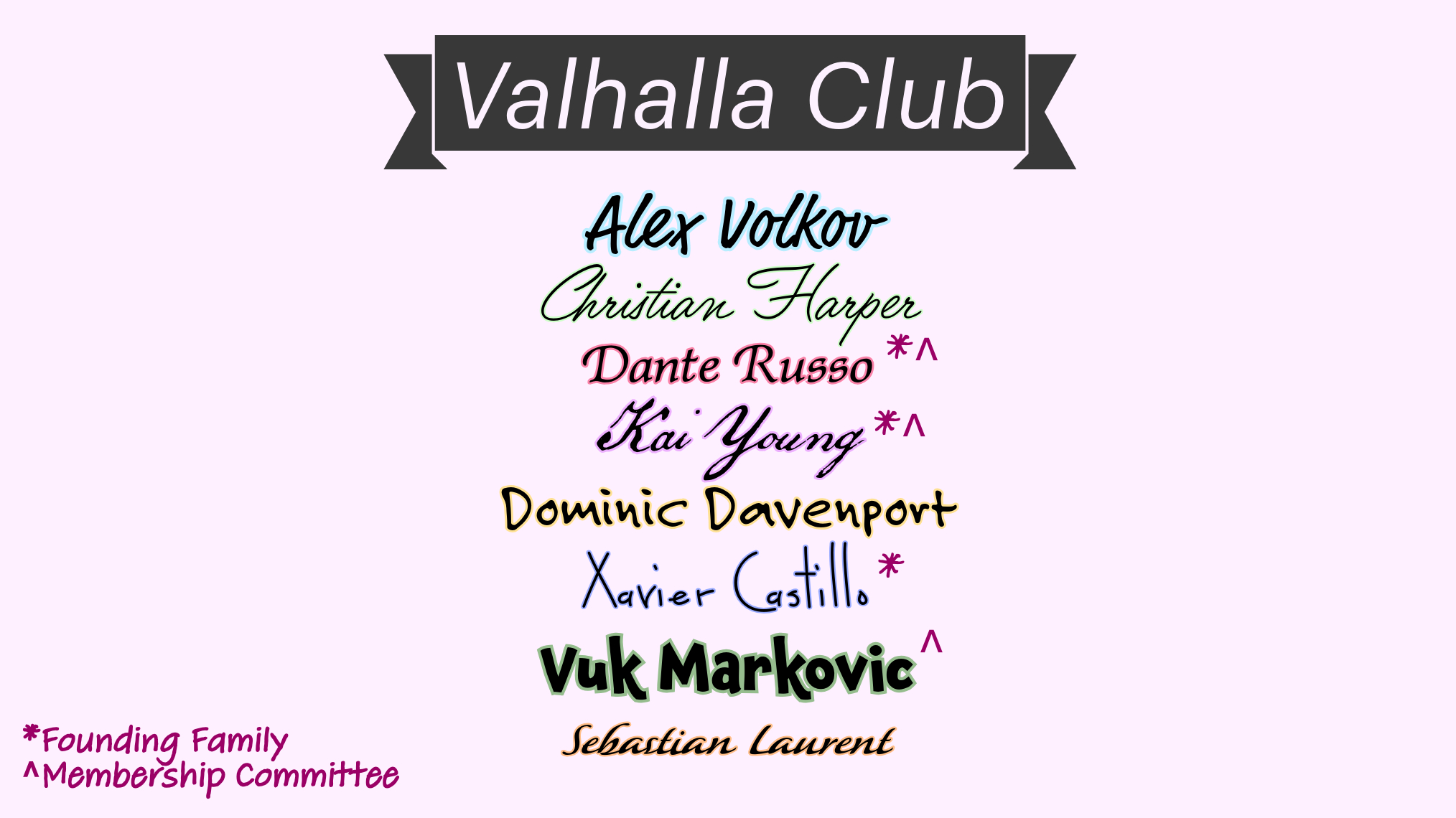 Ana Huang Valhalla Club Members