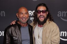 Dave Bautista and Jason Momoa attend Amazon's Upfront 2025 Presentation at Beacon Theatre on May 12, 2025 in New York City. (Photo by Craig Barritt/Getty Images for Amazon)