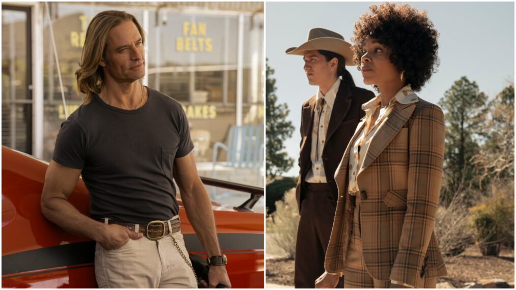Josh Holloway and Rachel Hilson in Duster