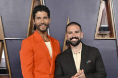 Dan Smyers and Shay Mooney of Dan + Shay attend the 2025 American Music Awards at Fontainebleau Las Vegas on May 26, 2025 in Las Vegas