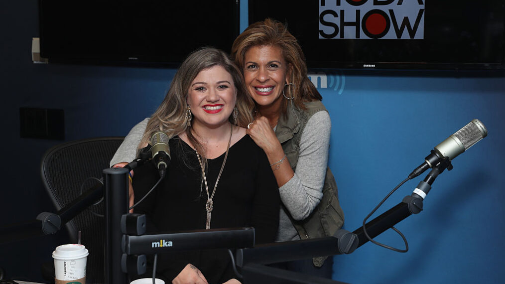 Kelly Clarkson is a guest on 'The Hoda Show' on Today Show Radio at SiriusXM Studios on October 5, 2016 in New York City