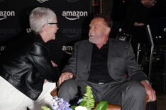 Jamie Lee Curtis and Arnold Schwarzenegger attend Amazon's Upfront 2025 Presentation at Beacon Theatre on May 12, 2025 in New York City. (Photo by Craig Barritt/Getty Images for Amazon)