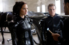 Jennifer Lawrence, Josh Hutcherson, Lenny Kravitz in The Hunger Games