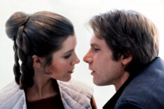 Carrie Fisher and Harrison Ford in The Empire Strikes Back