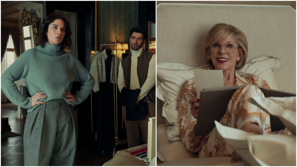 Annie Murphy, Aras Aydin, and Christine Baranski in Nine Perfect Strangers Season 2