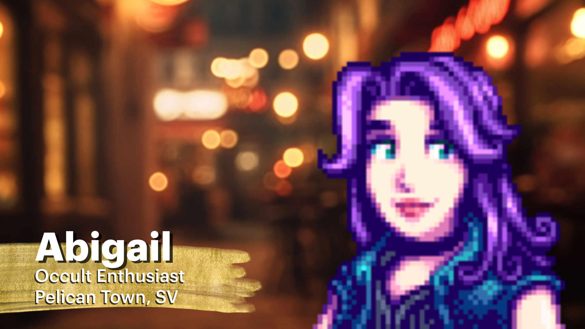 Abigail in Stardew Valley