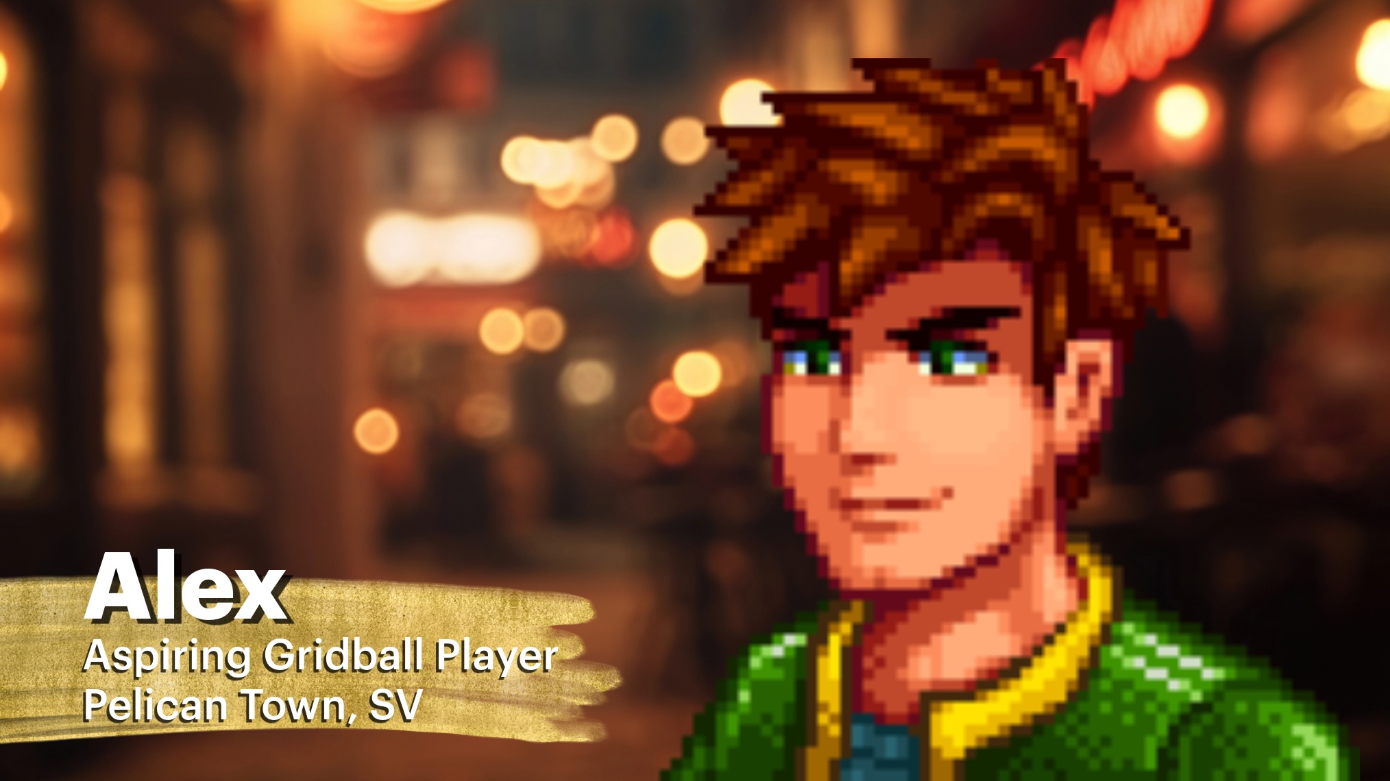 Alex in Stardew Valley
