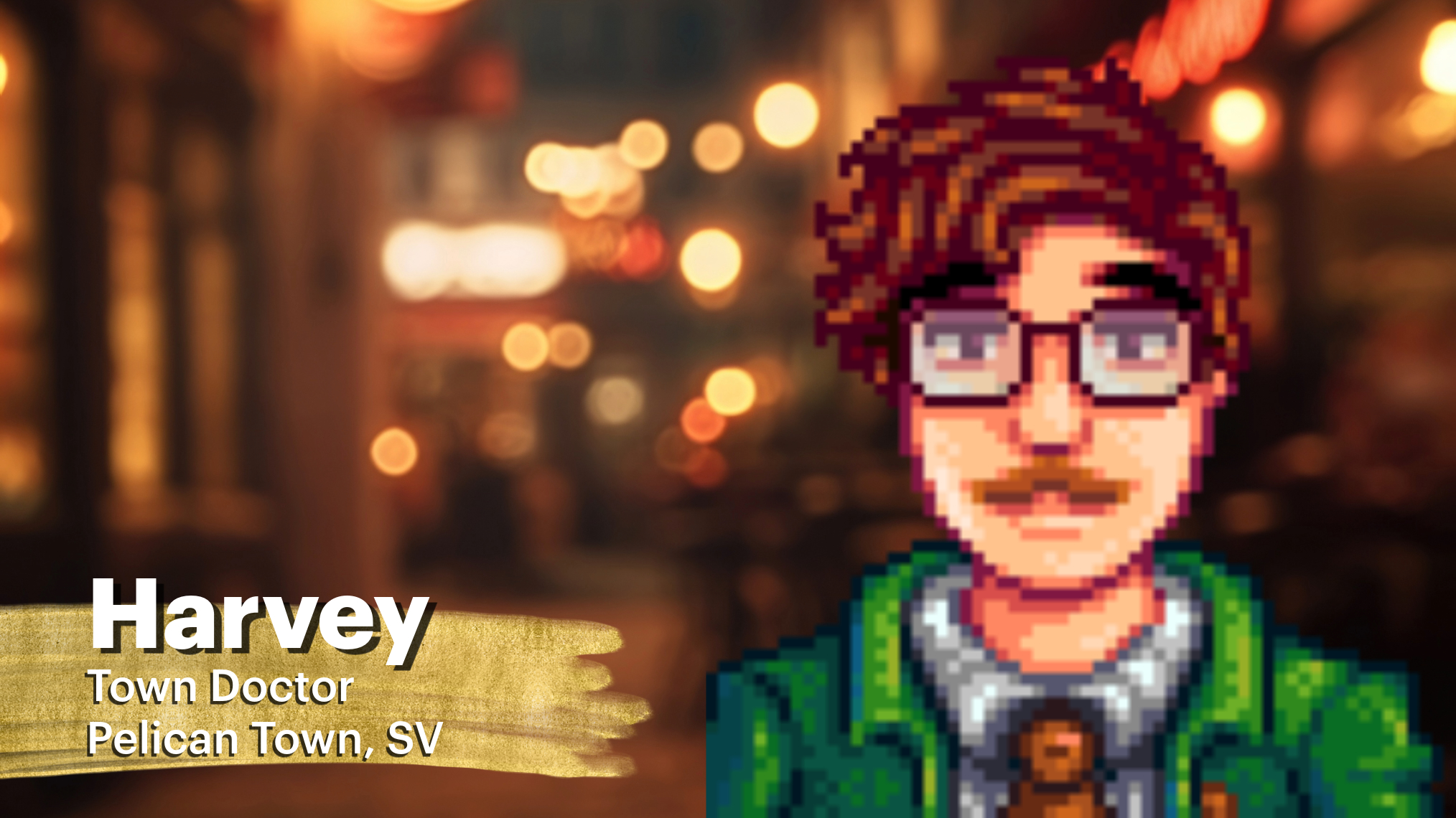 Harvey in Stardew Valley