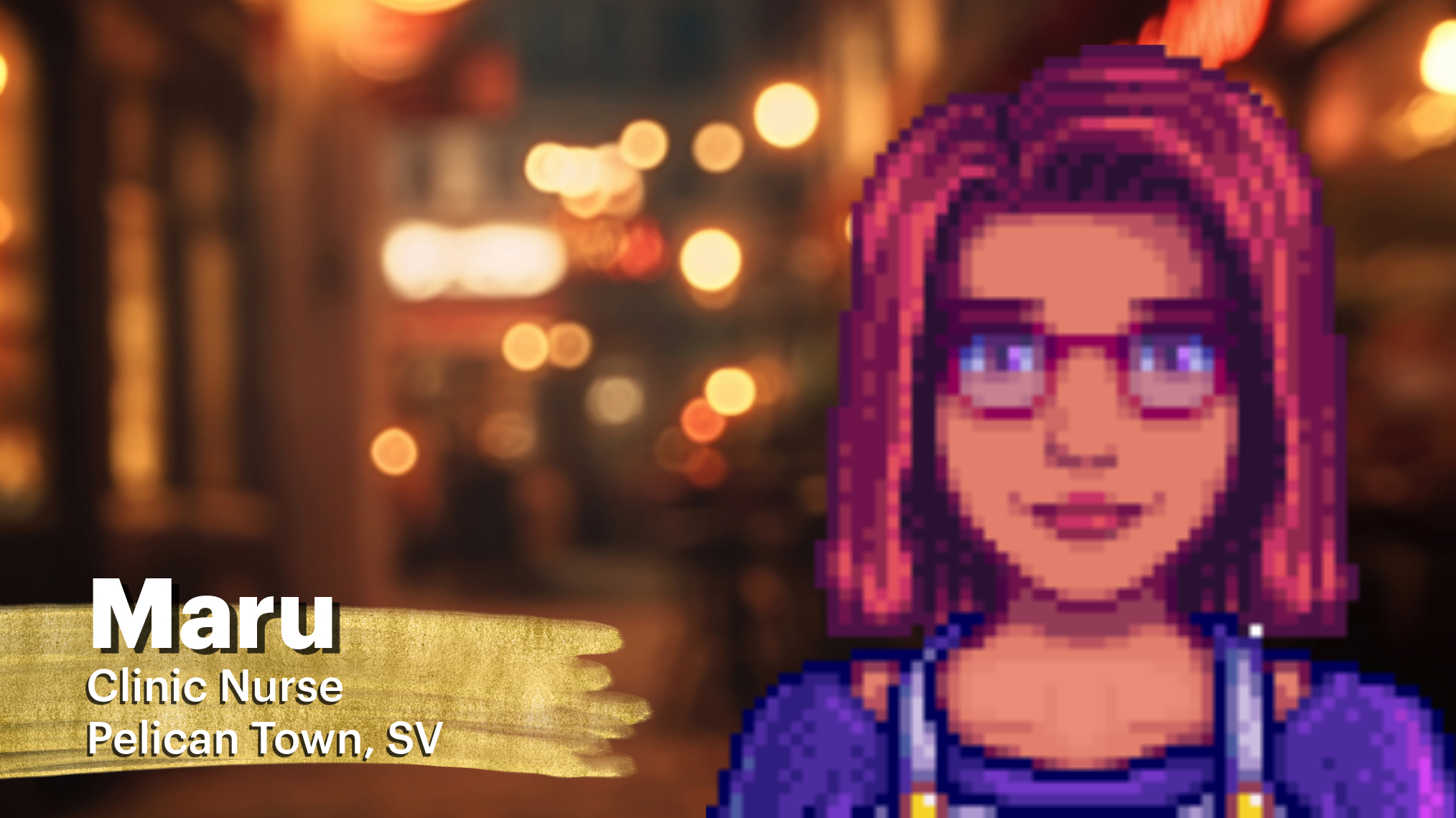 Maru in Stardew Valley