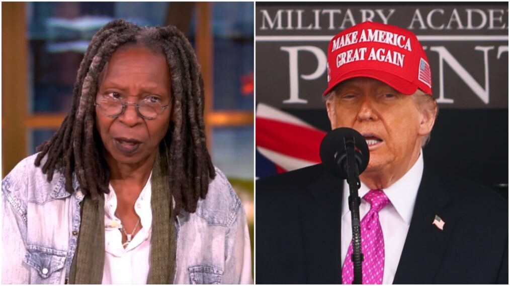Whoopi Goldberg and Donald Trump