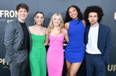 Jacob Moskovitz, Lauren Neustadter, Gabrielle Policano, Lexi Minetree, Zac Looker and Chandler Kinney of Elle attend Amazon's Upfront 2025 Presentation at Beacon Theatre on May 12, 2025 in New York City