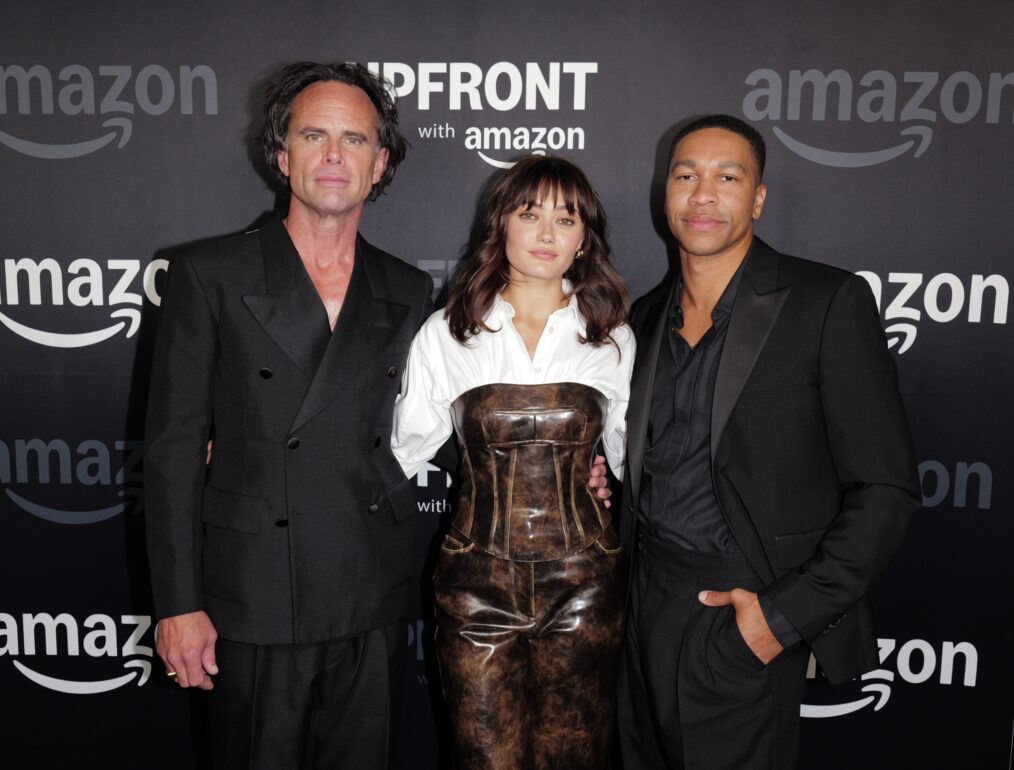 Walton Goggins, Ella Purnell and Aaron Moten of Fallout attend Amazon's Upfront 2025 Presentation at Beacon Theatre on May 12, 2025 in New York City. (Photo by Craig Barritt/Getty Images for Amazon)