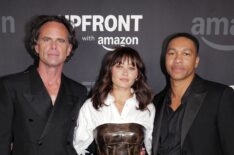 Walton Goggins, Ella Purnell and Aaron Moten of Fallout attend Amazon's Upfront 2025 Presentation at Beacon Theatre on May 12, 2025 in New York City. (Photo by Craig Barritt/Getty Images for Amazon)