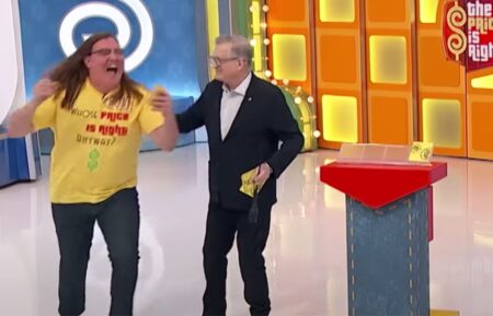 The Price Is Right contestant Michael Ambrese celebrating winning a car on Pocket change on May 28, 2025