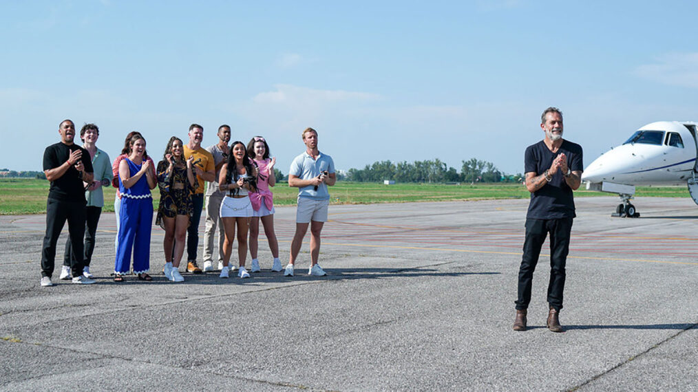 DESTINATION X -- 'Welcome to Destination X' Episode 101 -- Pictured: (l-r) Josh Martinez, Jonah Evarts, Mack Fitzgerald, Tai Lowry, Rick Szabo, Shayne Cureton, Allyson 'Ally' Bross, Rachel Rosette, Christian 'Biggy' Bailey, Jeffrey Dean Morgan