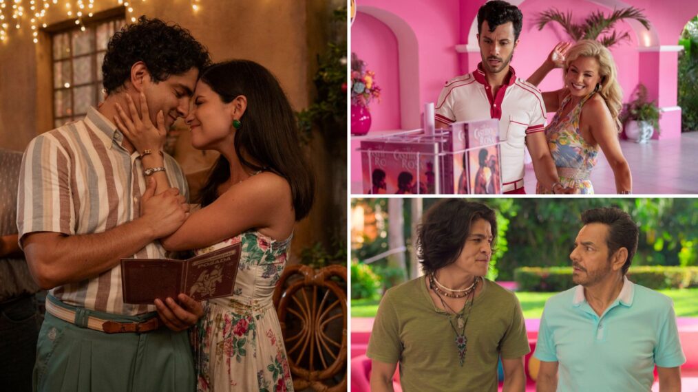 Enrique Arrizon, Camila Perez, Rafael Cebrian, Jessica Collins, Cristo Fernandez,and Eugenio Derbez in 'Acapulco' Season 4