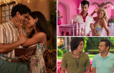 Enrique Arrizon, Camila Perez, Rafael Cebrian, Jessica Collins, Cristo Fernandez,and Eugenio Derbez in 'Acapulco' Season 4