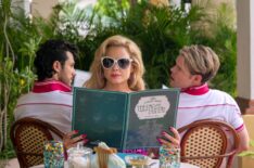 Rafael Cebrian, Jessica Collins, and Chord Overstreet in 'Acapulco' Season 4