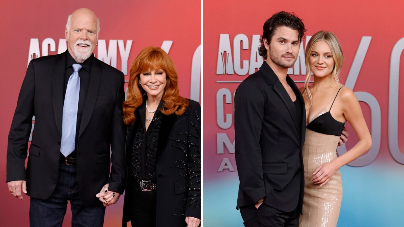 Rex Linn and Reba McEntire attend the 60th Academy of Country Music Awards at Omni Frisco Hotel at The Star on May 08, 2025 in Frisco, Texas; Chase Stokes and Kelsea Ballerini attend the 60th Academy of Country Music Awards at Omni Frisco Hotel at The Star on May 08, 2025 in Frisco, Texas.
