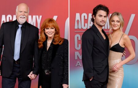 Rex Linn and Reba McEntire attend the 60th Academy of Country Music Awards at Omni Frisco Hotel at The Star on May 08, 2025 in Frisco, Texas; Chase Stokes and Kelsea Ballerini attend the 60th Academy of Country Music Awards at Omni Frisco Hotel at The Star on May 08, 2025 in Frisco, Texas.