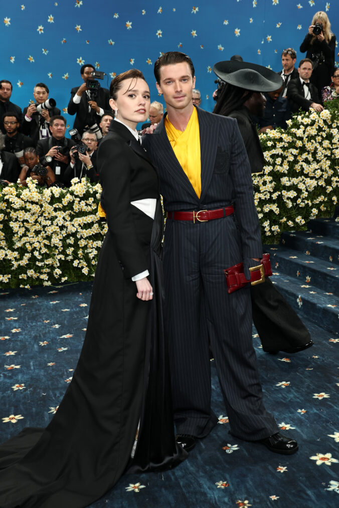Aimee Lou Wood and Patrick Schwarzenegger attend the 2025 Met Gala