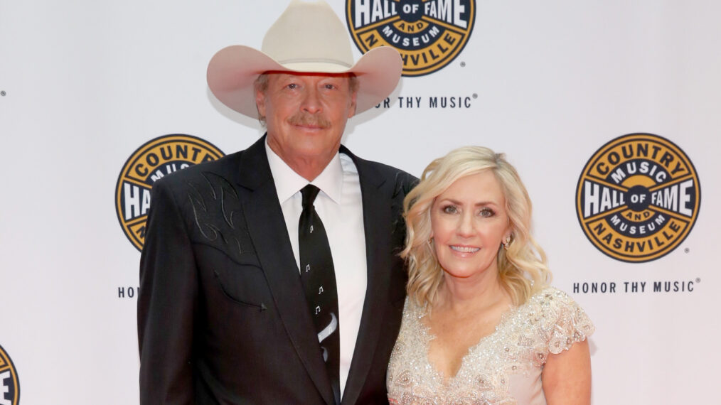 Singer-songwriter Alan Jackson and Denise Jackson attend the Country Music Hall of Fame and Museum Medallion Ceremony