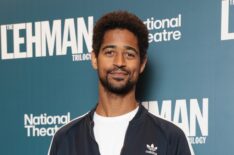 Alfred Enoch attends the West End opening of 'The Lehman Trilogy' at the Gillian Lynne Theatre on October 09, 2024 in London, England.