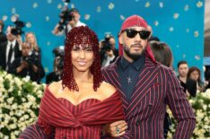 Alicia Keys and Swizz Beatz attend the 2025 Met Gala Celebrating 'Superfine: Tailoring Black Style' at Metropolitan Museum of Art on May 05, 2025 in New York City.