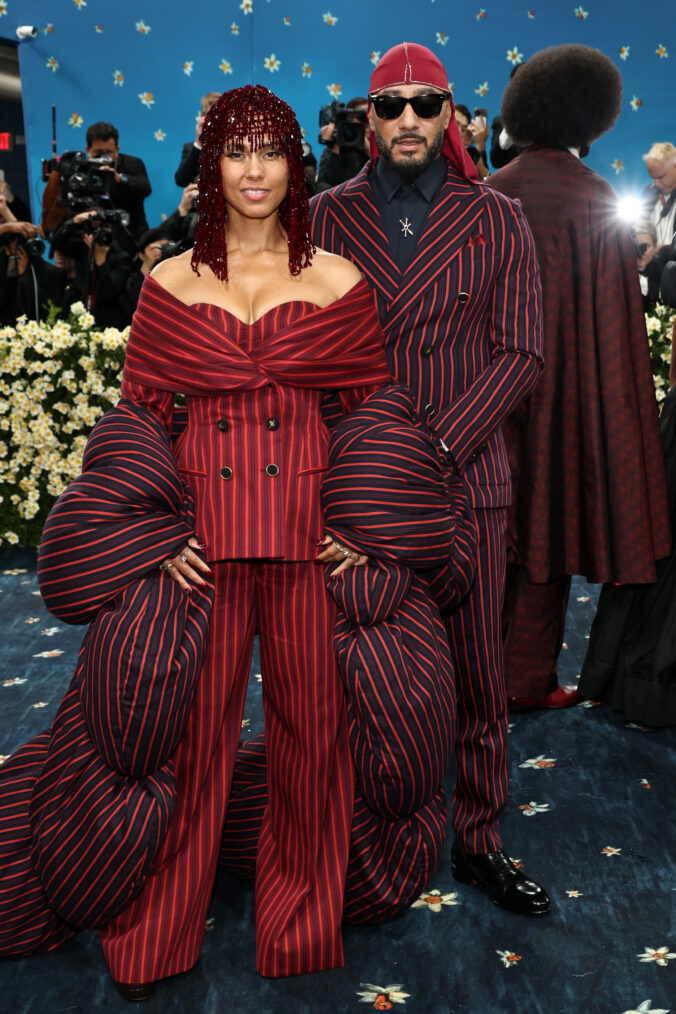 Alicia Keys and Swizz Beatz attend the 2025 Met Gala