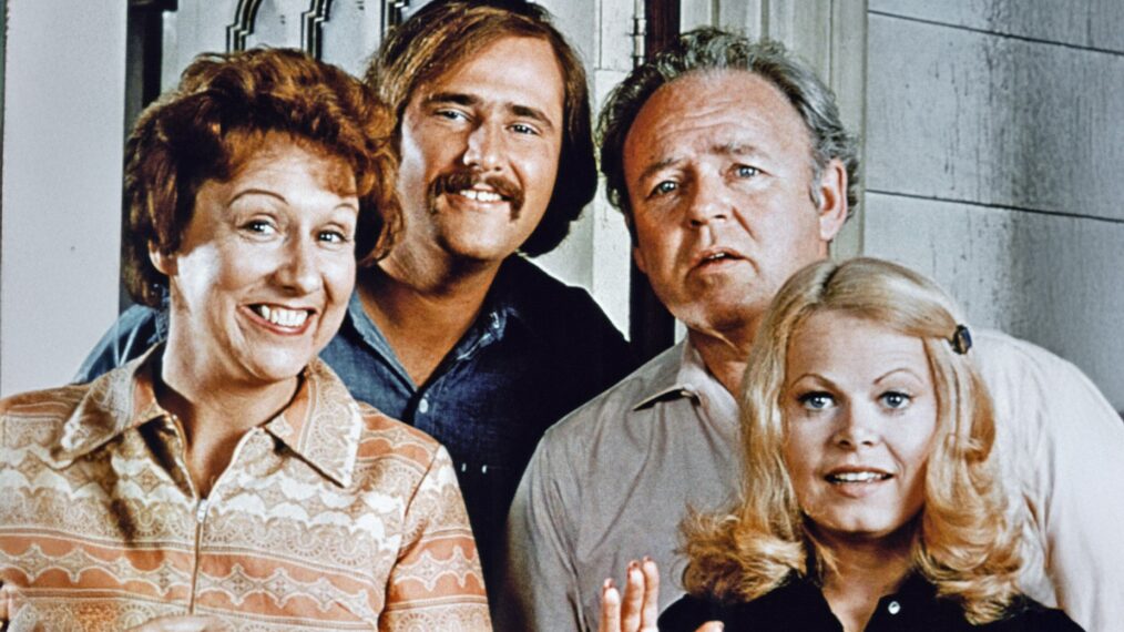 Jean Stapleton, Rob Reiner, Carroll O'Connor, and Sally Struthers in All In The Family