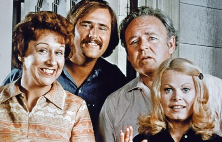 ALL IN THE FAMILY, (from left): Jean Stapleton, Rob Reiner, Carroll O'Connor, Sally Struthers, 1971-79