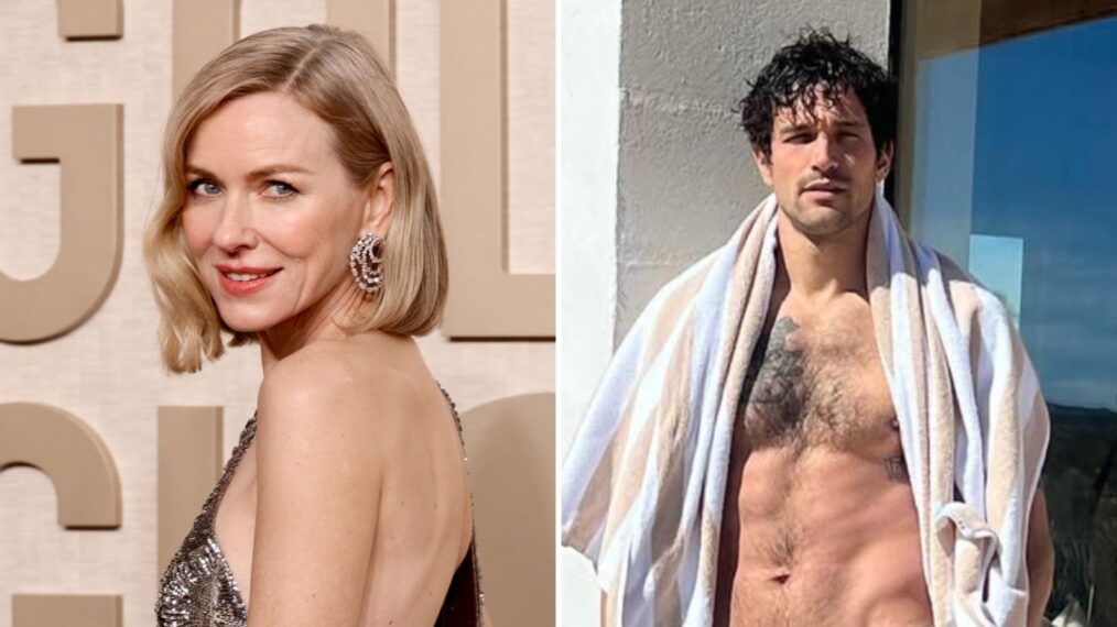 Naomi Watts attends the 81st Annual Golden Globe Awards at The Beverly Hilton on January 07, 2024 in Beverly Hills, California; Paul Kelly on Instagram
