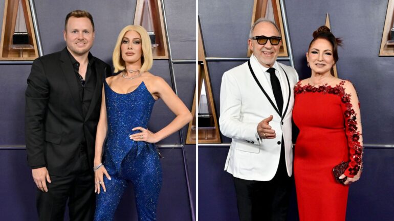 Spencer Pratt, Heidi Montag, Emilio Estefan, Gloria Estefan at the 2025 American Music Awards