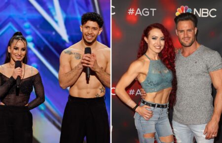 Sebastian and Sonia on 'America's Got Talent' Season 19; Mary Wolfe-Nielsen and Tyce Nielsen from aerial performance group Duo Transcend attend