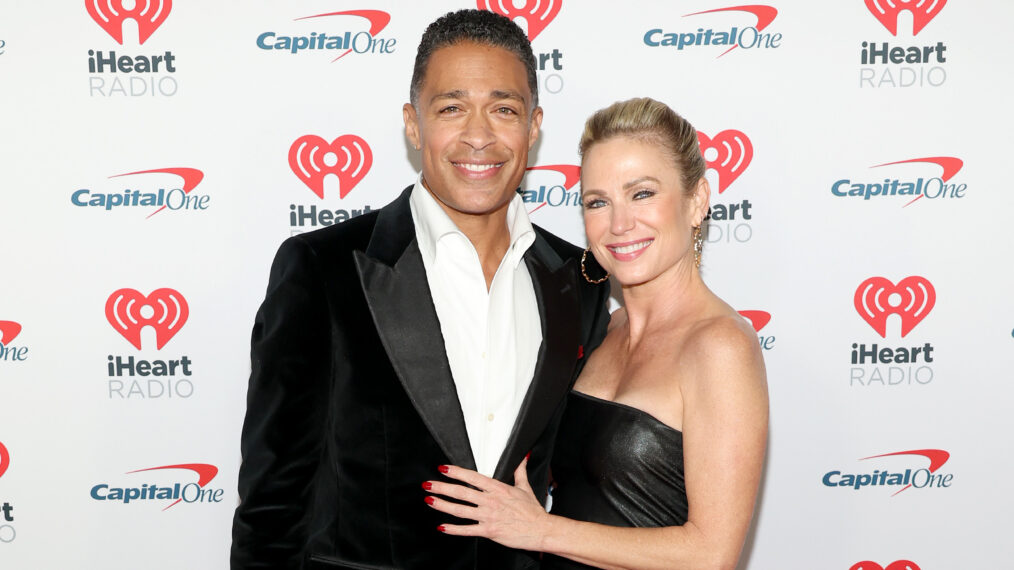 T.J. Holmes and Amy Robach attend iHeartRadio 102.7 KIIS FM's Jingle Ball 2023